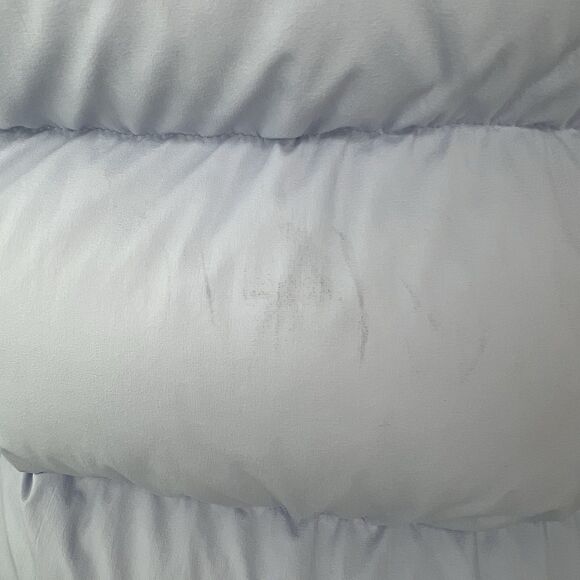 Tna Aritzia The Super Puff Jacket Size M Blue Puffer Hooded Premium Goose Down - Picture 12 of 16